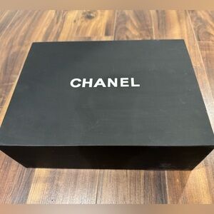 Empty Chanel Black handbag Magnetic Box with ribbon 11.5x8.5x4.5 inches